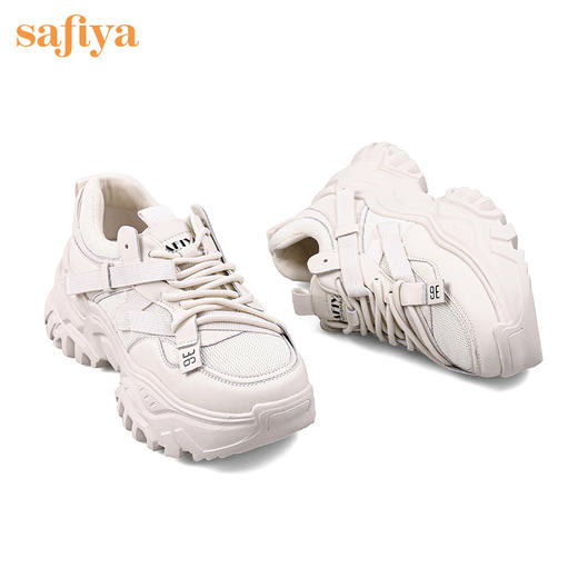 Safiya索菲娅网红月光白轻盈底老爹鞋2022秋网面透气运动鞋SF23112421 商品图6
