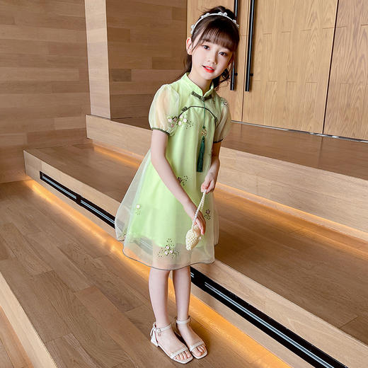 儿童洋气夏装，女孩夏季公主旗袍儿童汉服女童汉服连衣裙PJX-005 商品图2
