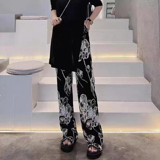 【YW】无忧购夏日新款冰爽高腰垂坠感抖抖印花凉凉裤(7.20号截单后3-7天发货） 商品图9