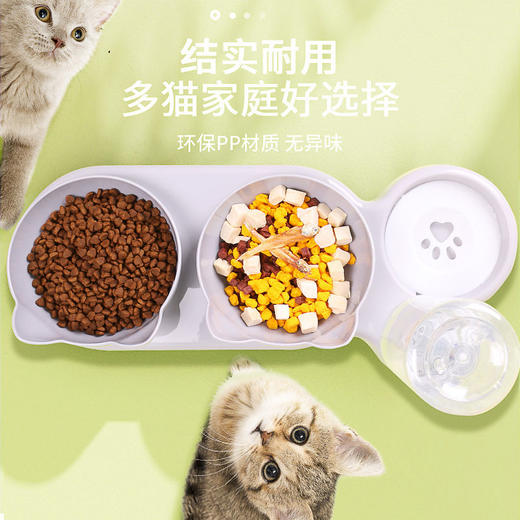 猫碗双碗狗盆狗碗自动饮水食盆狗狗碗猫咪水碗防打翻饭盆宠物用品 商品图3