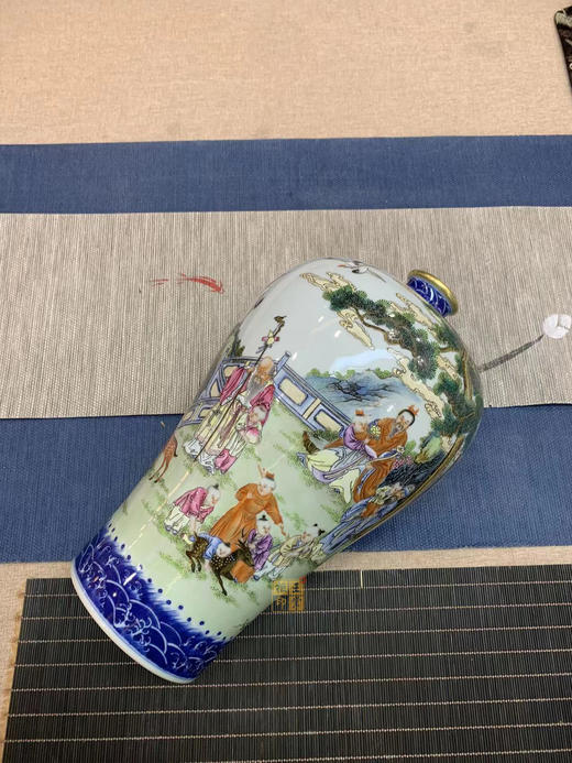 青花加彩三星祥福梅瓶 商品图3