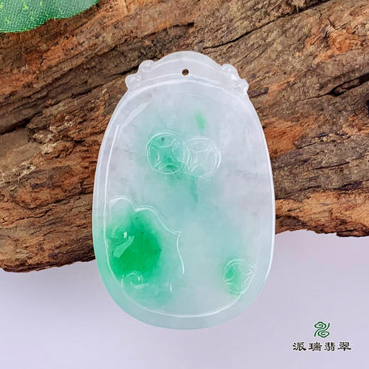 派瑞翡翠 翡翠挂件 糯种 飘花 商品图4