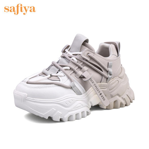 Safiya索菲娅渐变拼色炸街厚底老爹鞋2022秋新款减震休闲鞋SF23112419 商品图1