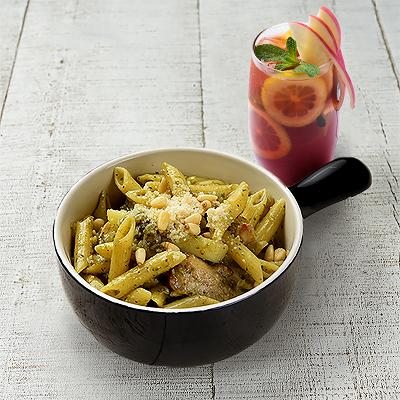 青酱鸡肉管面+长岛柠茶 Chicken Pesto Penne+Berry Rose Dark Pureh Tea 商品图0