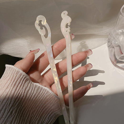 山河令温客行同款古风发簪周子舒祥云定情簪子简约现代丸子头发饰 商品图6