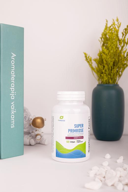 【月见草油精华1300mg】Super Primrose 60粒 富含γ-亚麻酸 GLA 经期不适 青春期男女生 痘痘肌 皮肤粗糙 皮肤紧致度弹性 Purecise倍赛思 商品图2