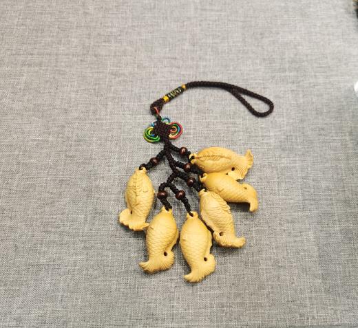 连年有余（六粒鱼）°黄杨木挂件 商品图1