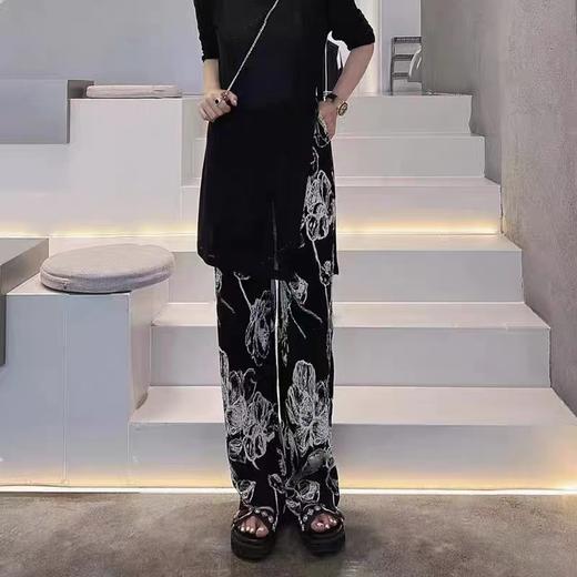 【YW】无忧购夏日新款冰爽高腰垂坠感抖抖印花凉凉裤(7.20号截单后3-7天发货） 商品图6