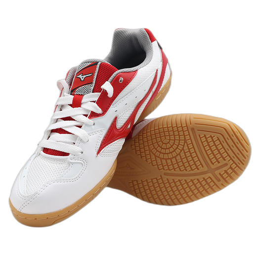 美津浓Mizuno 81GA183062 专业乒乓球运动鞋 白/中国红 商品图7