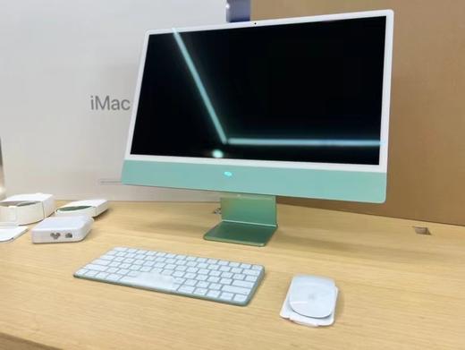 【编号421220】超值新品！全新国行官翻iMac 24寸苹果一体机！  ①中配：绿/蓝色 配置：M1芯片8核/8G内存/256G固盘/8核GPU/带指纹识别键鼠套装！ 促销价：官网在售11499元， 商品图1
