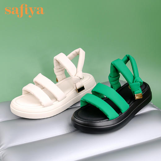 Safiya索菲娅泡泡棉云朵轻柔凉鞋2022夏季厚底凉拖SF22115404 商品图0