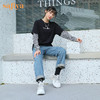 Safiya索菲娅渐变拼色炸街厚底老爹鞋2022秋新款减震休闲鞋SF23112419 商品缩略图4