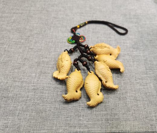 连年有余（六粒鱼）°黄杨木挂件 商品图0