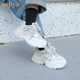 Safiya索菲娅渐变拼色炸街厚底老爹鞋2022秋新款减震休闲鞋SF23112419