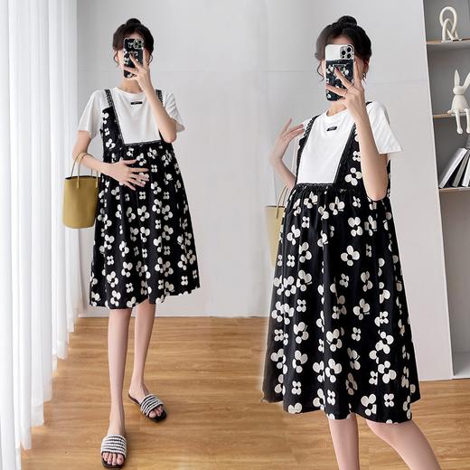 【显瘦遮肚 不挑孕期】实拍孕妇假两件连衣裙 商品图2