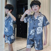 男童睡衣夏季短袖薄款套装儿童睡衣冰丝小男孩大童夏天卡通家居服 商品缩略图1
