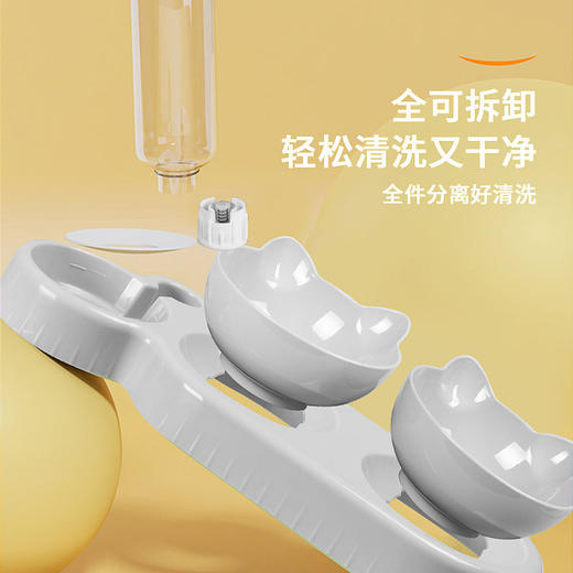 猫碗双碗狗盆狗碗自动饮水食盆狗狗碗猫咪水碗防打翻饭盆宠物用品 商品图8