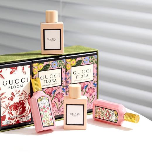 Gucci花悦绽放绮梦栀子香水小样四件套（花悦绽放5ml*2+绮梦栀子花5ml*2） 商品图0