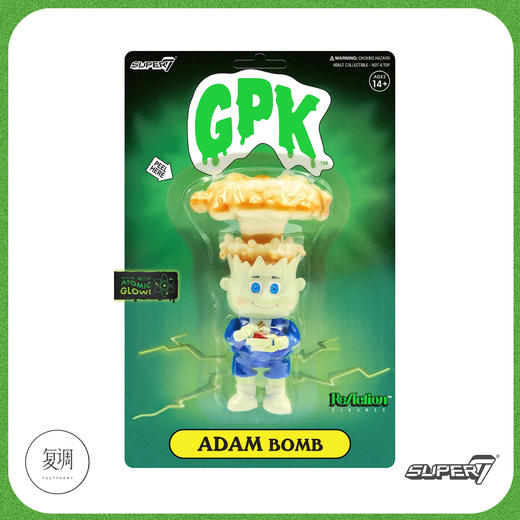 Super7 垃圾桶小子 GPK 夜光版 Adam Bomb挂卡 商品图2