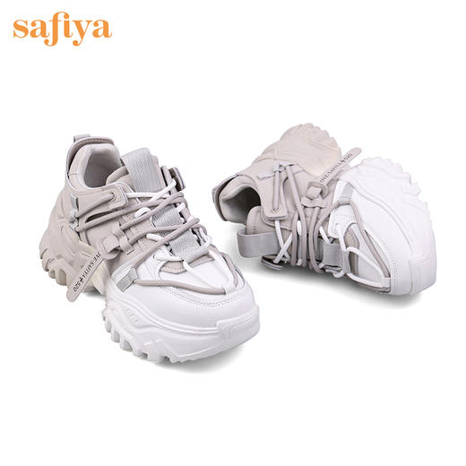 Safiya索菲娅渐变拼色炸街厚底老爹鞋2022秋新款减震休闲鞋SF23112419 商品图6