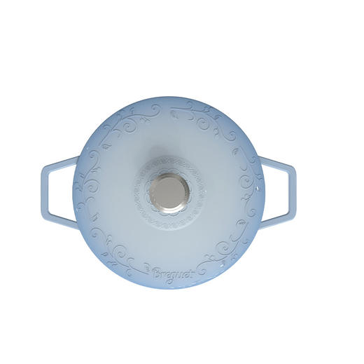 BGA2603  宝玑琅彩系列28cm珐琅铸铁焖焗海鲜锅 冰晶蓝 商品图3