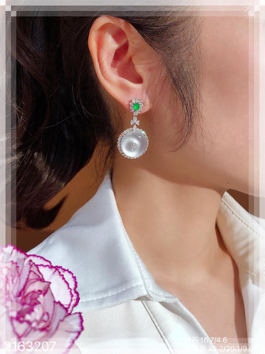 玻璃平安扣耳坠【2163207】具体价格微信咨询 商品图4