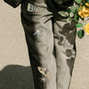 谜底秋装女复古破洞休闲萝卜裤宽松牛仔裤显瘦直筒裤子227MK6119 商品缩略图3