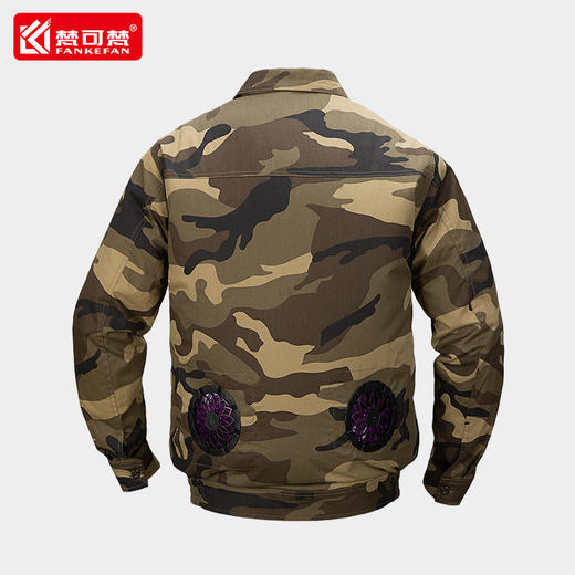 夏季纯棉降温风扇服男款带风扇的衣服充电户外工地工作服可拆工衣 商品图2