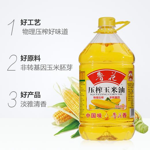 【仅供集采】鲁花 压榨玉米油5L*4桶非转基因 物理压榨健康食用油 箱装 商品图2