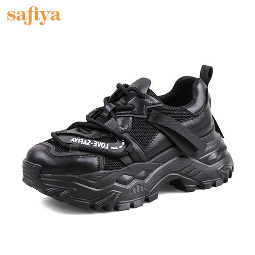 Ssafiya索菲娅潮酷机甲风云感轻盈底老爹鞋2022秋新款网面运动鞋SF23112408 商品图1