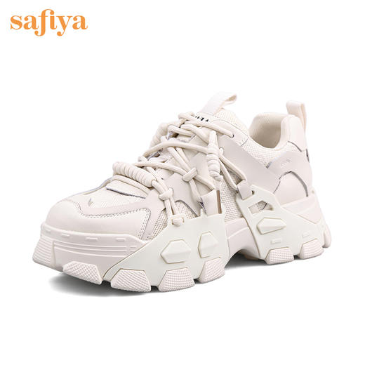 Safiya索菲娅机甲新潮绑带网面老爹鞋2022秋新款云感轻盈运动鞋SF23112409 商品图1