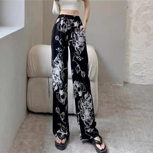 【YW】无忧购夏日新款冰爽高腰垂坠感抖抖印花凉凉裤(7.20号截单后3-7天发货） 商品图8