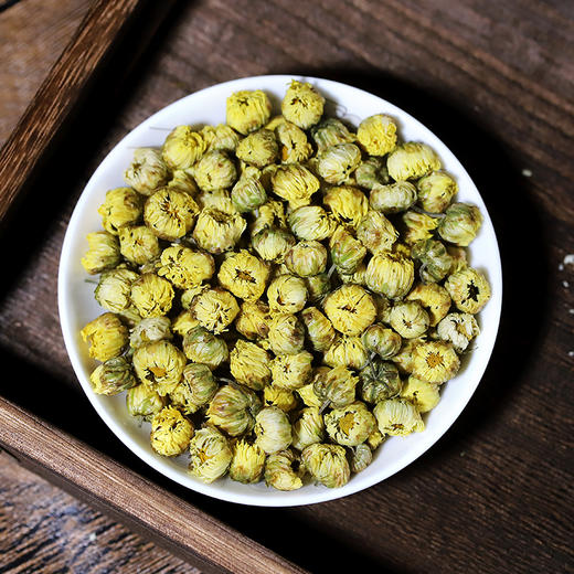 方罐装  三百年留香正宗桐乡胎菊特级正品头采杭白菊花蕾花草茶青花纹罐装50g*2罐 商品图2