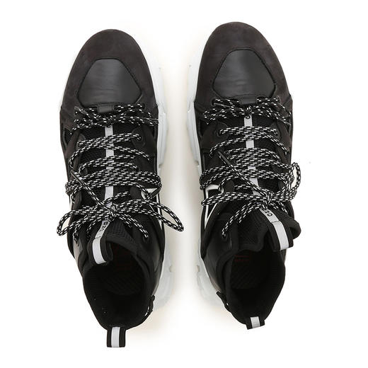 McQ 麦昆 男士皮革鞋面低帮系带休闲运动鞋 黑色 599097 R2679 1070 商品图3