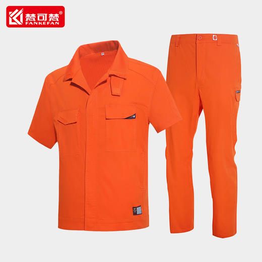 高端夏季工作服男短袖套装薄款透气汽修厂服防静电工程服工装定制 商品图2