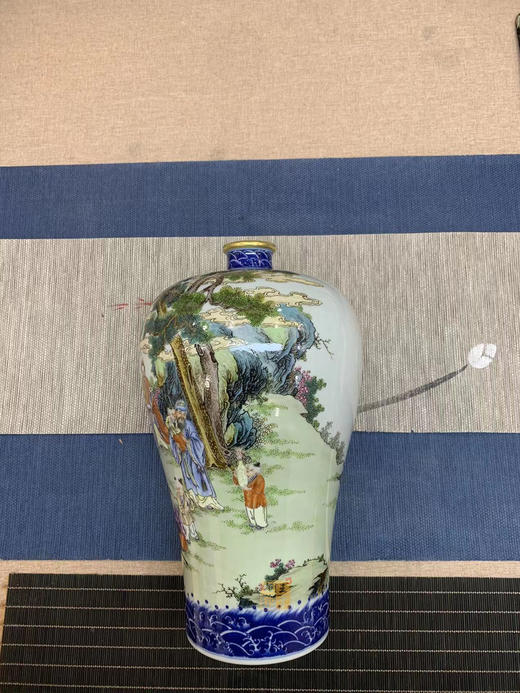 青花加彩三星祥福梅瓶 商品图5