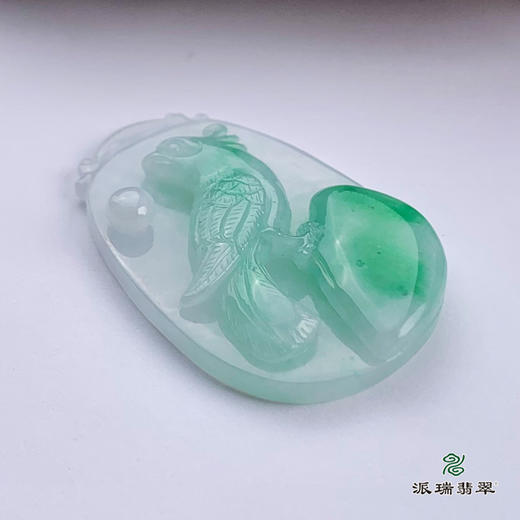 派瑞翡翠 翡翠挂件 糯种 飘花 商品图3