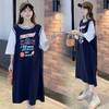 【时尚百搭拼接假两件孕妇裙】孕妇装夏装新款大码恤孕妇连衣裙 商品缩略图2