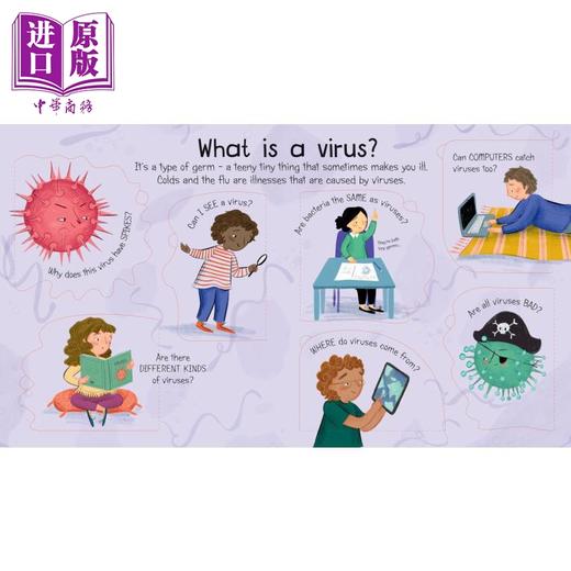 【中商原版】First Questions and Answers What is a Virus 尤斯伯恩启蒙翻翻学什么是病毒 英文原版儿童科普读物 3到6岁 商品图2