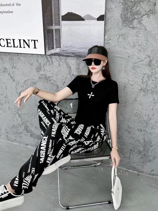 【YW】无忧购夏日新款冰爽高腰垂坠感抖抖印花凉凉裤(7.20号截单后3-7天发货） 商品图7