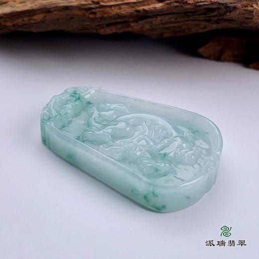 派瑞翡翠 翡翠挂件 糯种 飘花 商品图3