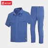 高端夏季工作服男短袖套装薄款透气汽修厂服防静电工程服工装定制 商品缩略图3