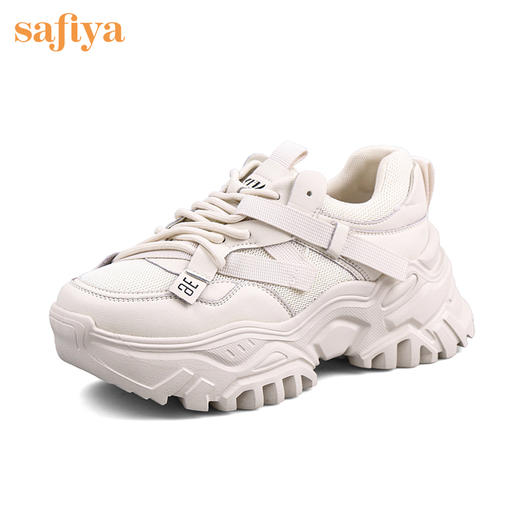 Safiya索菲娅网红月光白轻盈底老爹鞋2022秋网面透气运动鞋SF23112421 商品图1
