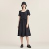 谜底短袖收腰显瘦连衣裙2022秋新品复古赫本小黑裙223ML1162 商品缩略图0