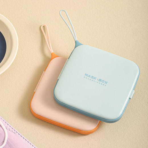 「防水防尘！拒绝二次污染」随身便携式口罩收纳盒 居家日用新款方形口罩盒创意防尘防污掀盖小东西收纳整理 商品图5