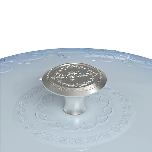 BGA2603  宝玑琅彩系列28cm珐琅铸铁焖焗海鲜锅 冰晶蓝 商品图5