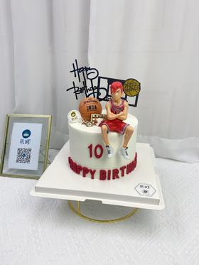 红色happy birthday 樱木花道蛋糕