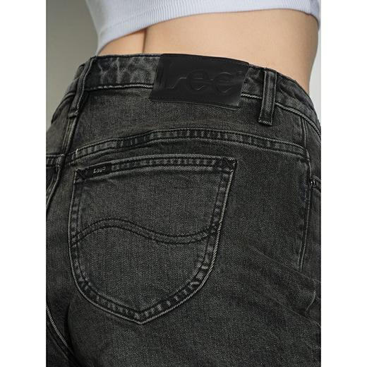 Lee商场同款22春夏新品A字型毛边黑色女牛仔短裤LWB1398533YS00FA01173 商品图4