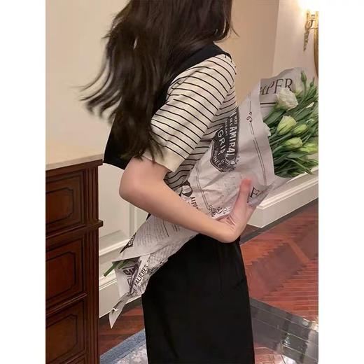 Im Presionismo冰丝条纹上衣（下单即送披肩）_HLY 商品图3