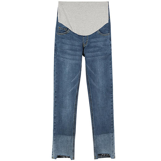 【时尚孕界 修饰腿型 显瘦显高】孕妇裤子春秋季外穿孕妇长裤大码宽松直筒裤春装孕妇牛仔裤 商品图4